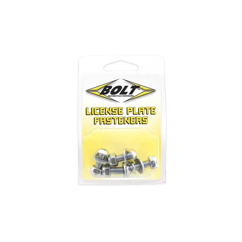 Bolt License Plate Bolts/Nuts Zinc Plated Steel 4/Pk | 2007-LPF