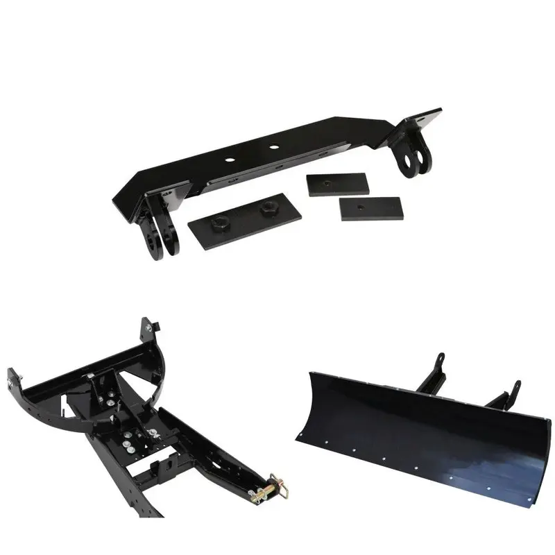 Denali Black UTV Snow Plow Kit For Polaris Ranger 570 4x4 Full Size 2016-2020