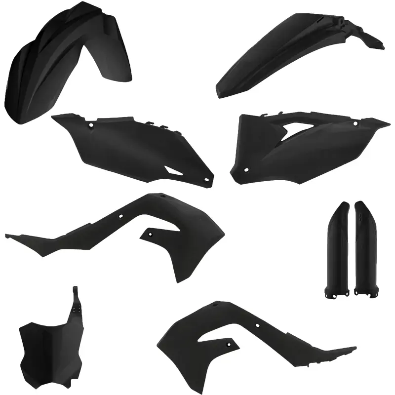 Full Plastic Kit Kaw Black Metallic