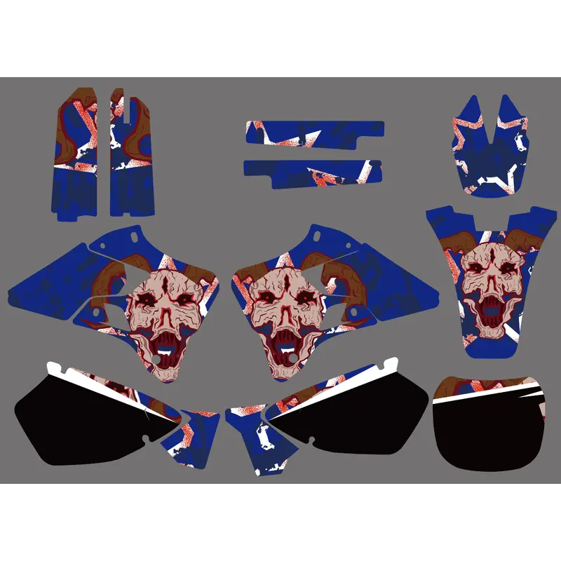 Team Graphics Backgrounds Decals Stickers For Yamaha YZ125/YZ250 1996-2001
