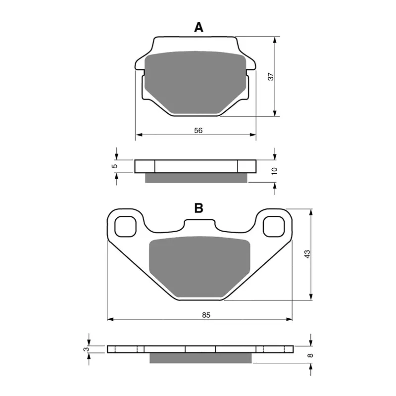 BRAKE PADS GOLDFREN SINTERED SPORTS GF005 - S3 ( PH75 )