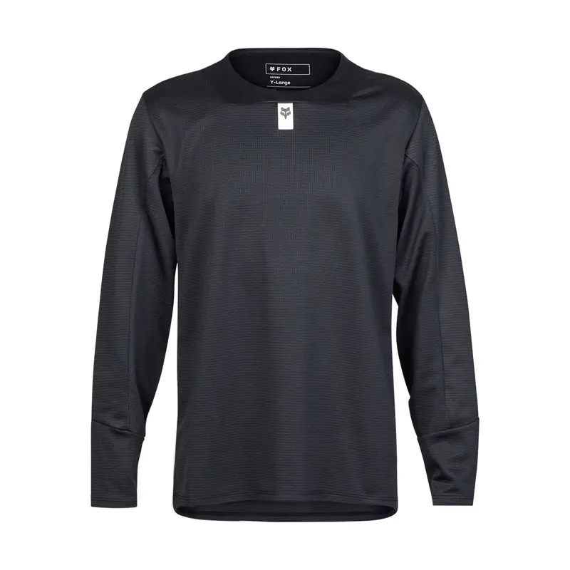FOX YOUTH DEFEND LS JERSEY [BLACK]