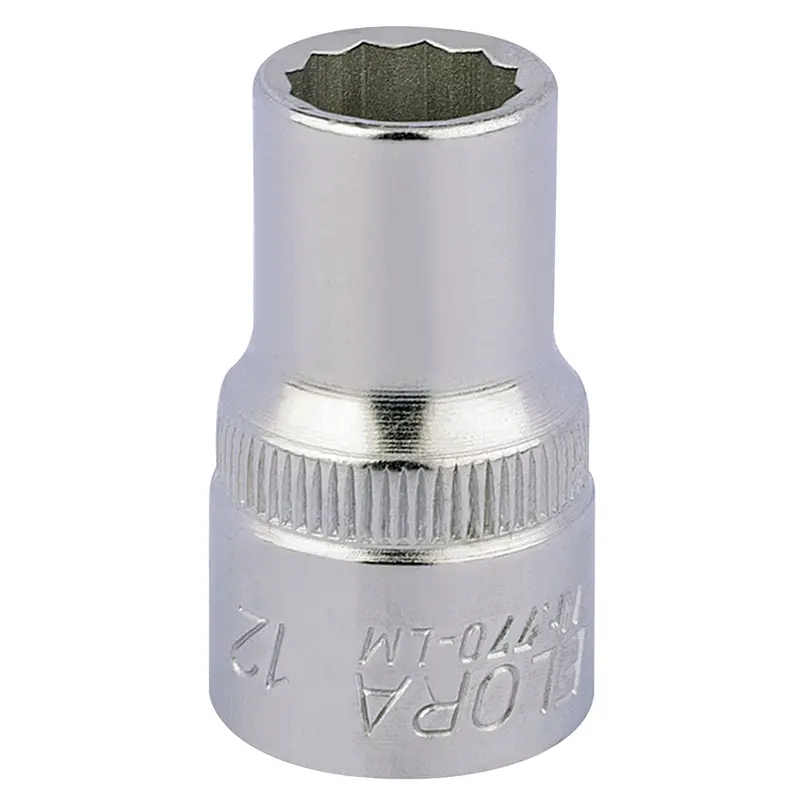 Draper Elora Bi-Hexagon Socket, 1/2" Sq. Dr., 12mm - 770-LM 12
