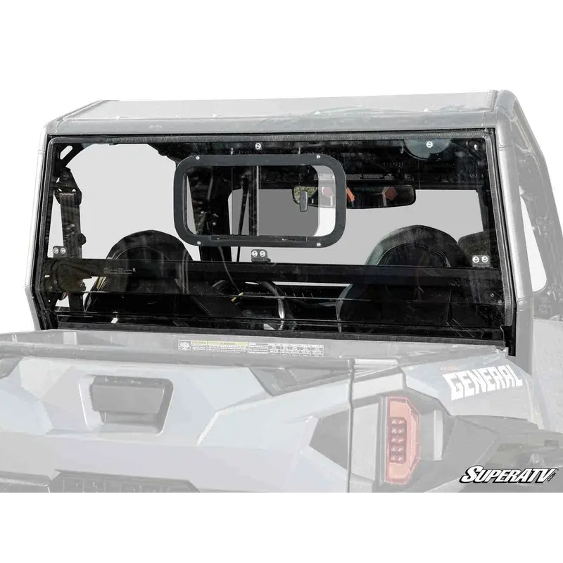 SuperATV Polaris General 1000 Sliding Rear Windshield RWS-P-GEN-SGW-76