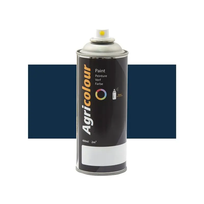 Agricolour - Dark Blue Gloss Paint 400ml Aerosol - Sparex Part No. S.92653