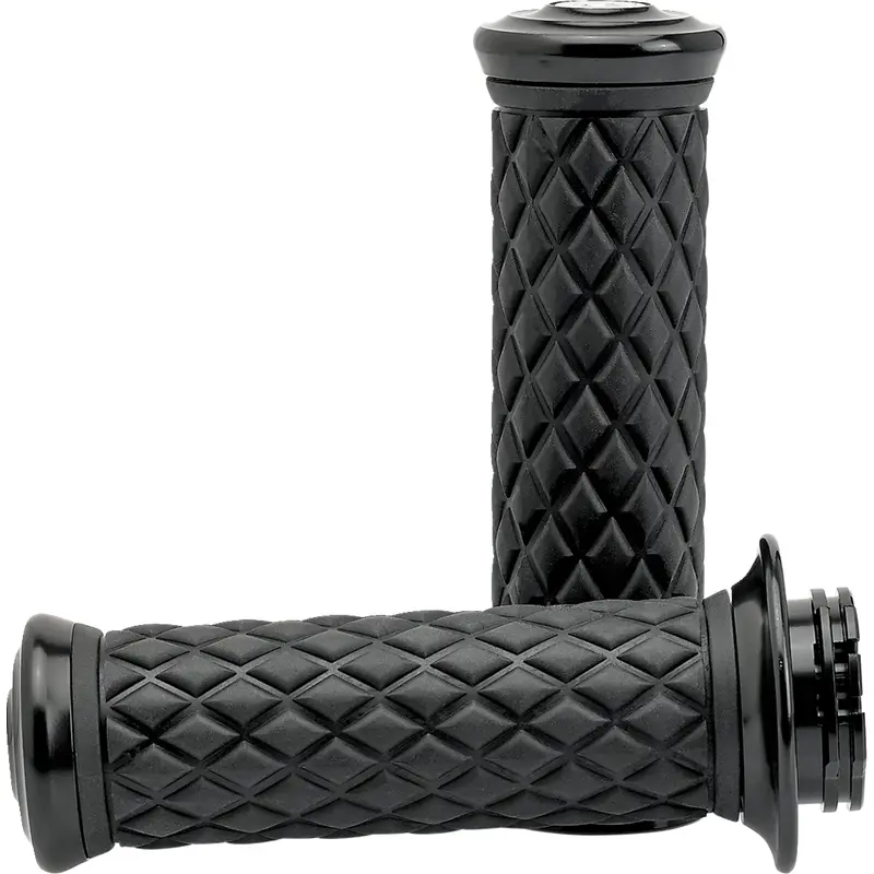 BILTWELL Alumicore Grips - TBW - Black 6608-201-01
