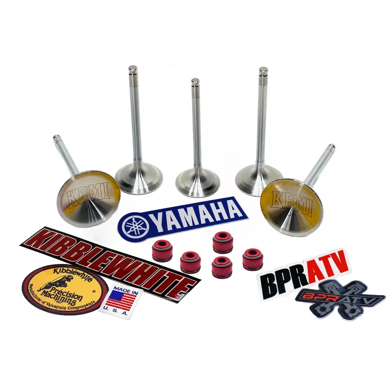 Yamaha YFZ450 YFZ 450 Kibblewhite Tensilite TITANIUM Intake & Exhaust Valves Set