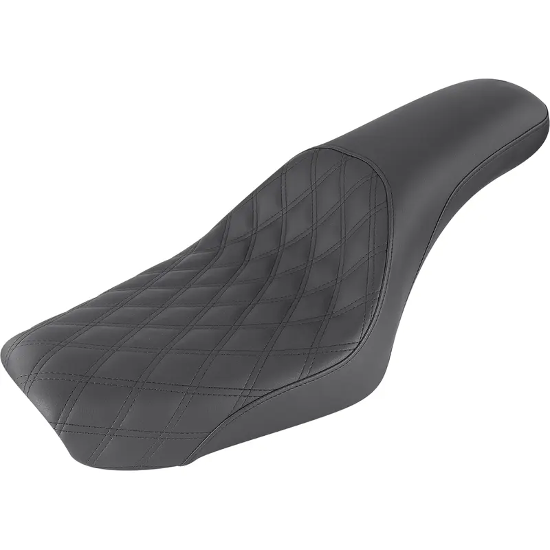 SADDLEMEN Profiler Seat - Front Lattice/Rear Smooth - Black - FXDWG '04-'05 804-05-149
