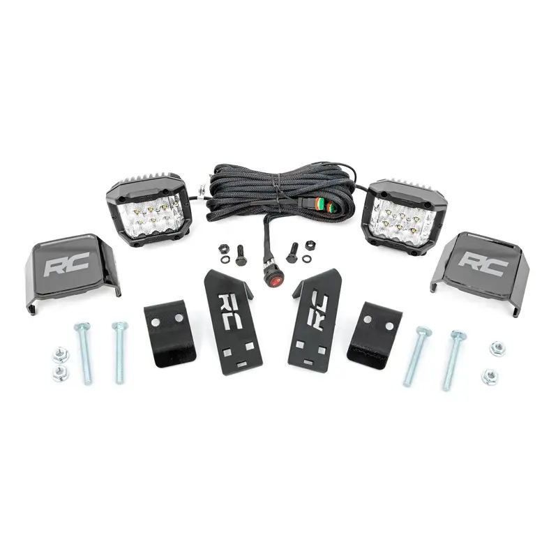 LED Light Kit | "A" Pillar Mount | 2" Chrome Pair | Wide Angle | Polaris RZR PRO XP  | 93078