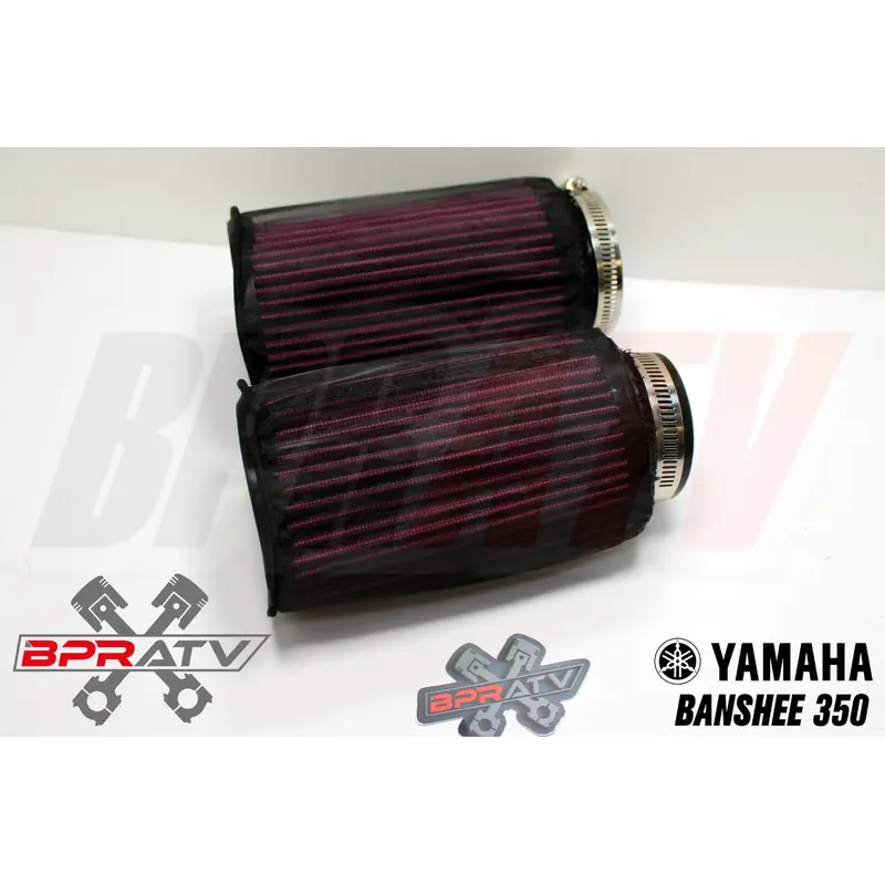 Yamaha Banshee 350 6" Air Filter Pods 2.25" Flange PWK 33-36mm & OUTERWEARS Pair