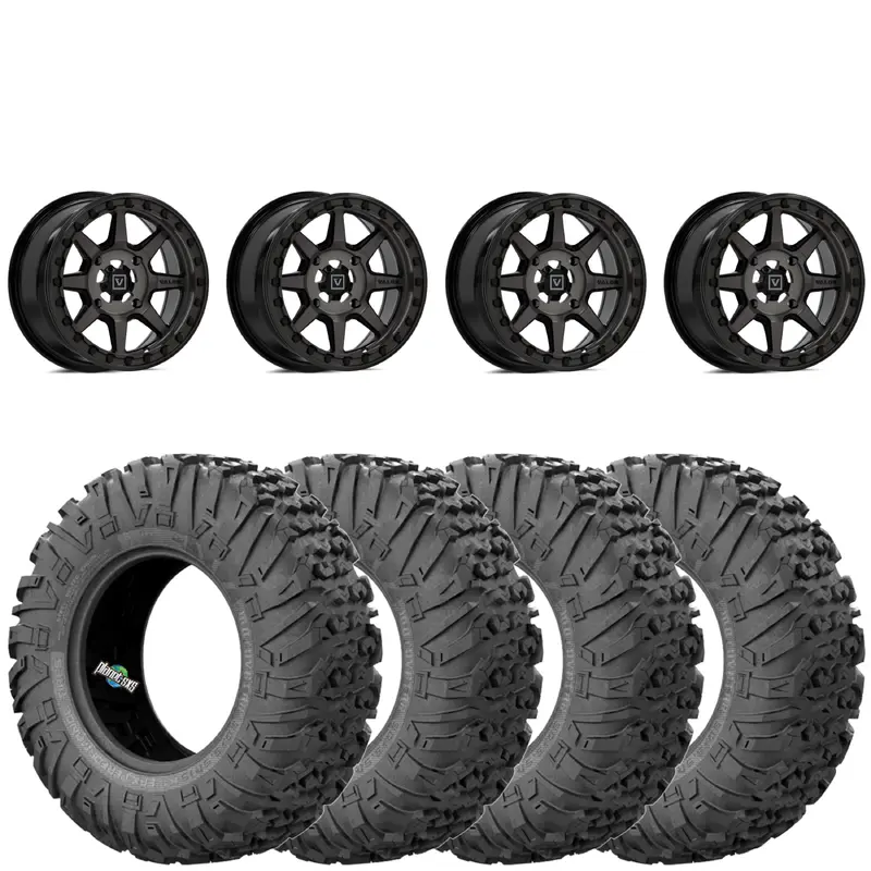Valor Offroad V13 Dark Tint 4/137 4+3 mounted on EFX Motovators