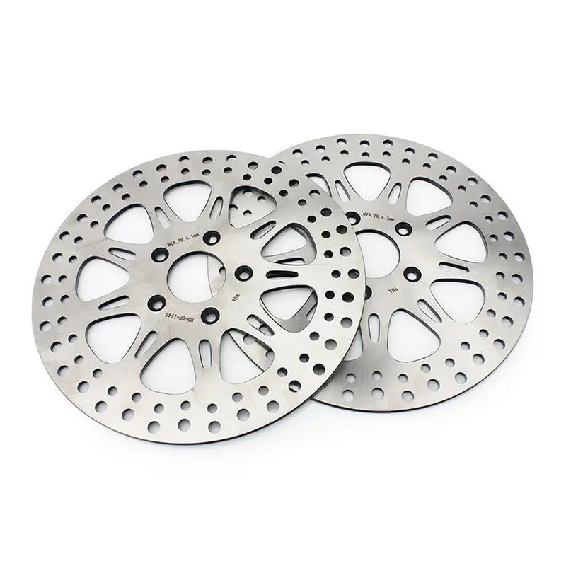 For Harley Davidson FXEF Fat Bob 1985-1986 2pcs 11.5'' Front Brake Disc Rotors / Pads
