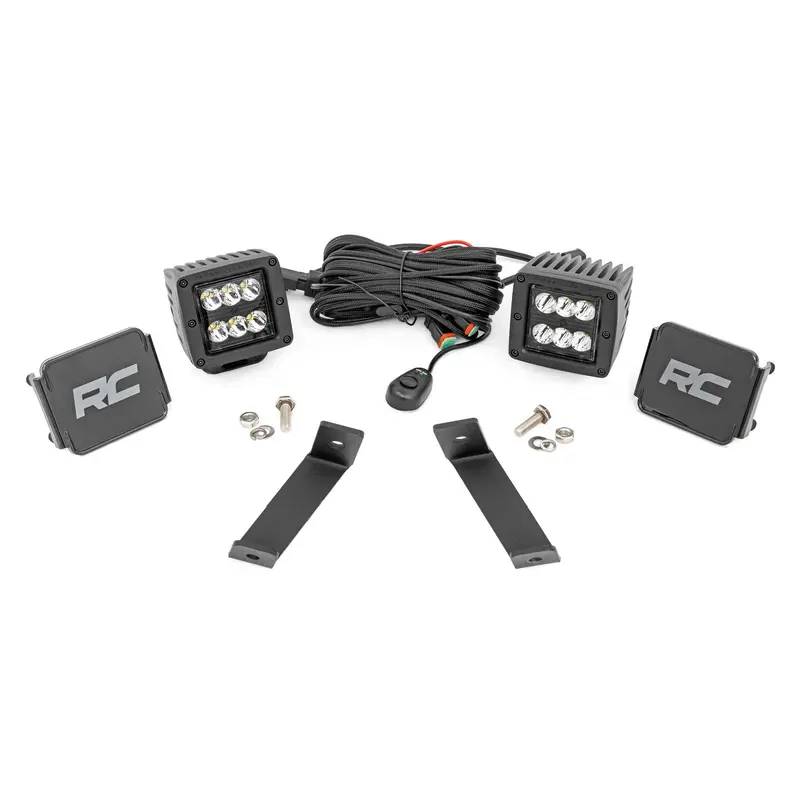 LED Light Kit | Ditch Mount | 2" Black Pair | Spot | Jeep Cherokee KL (14-21) | 70078