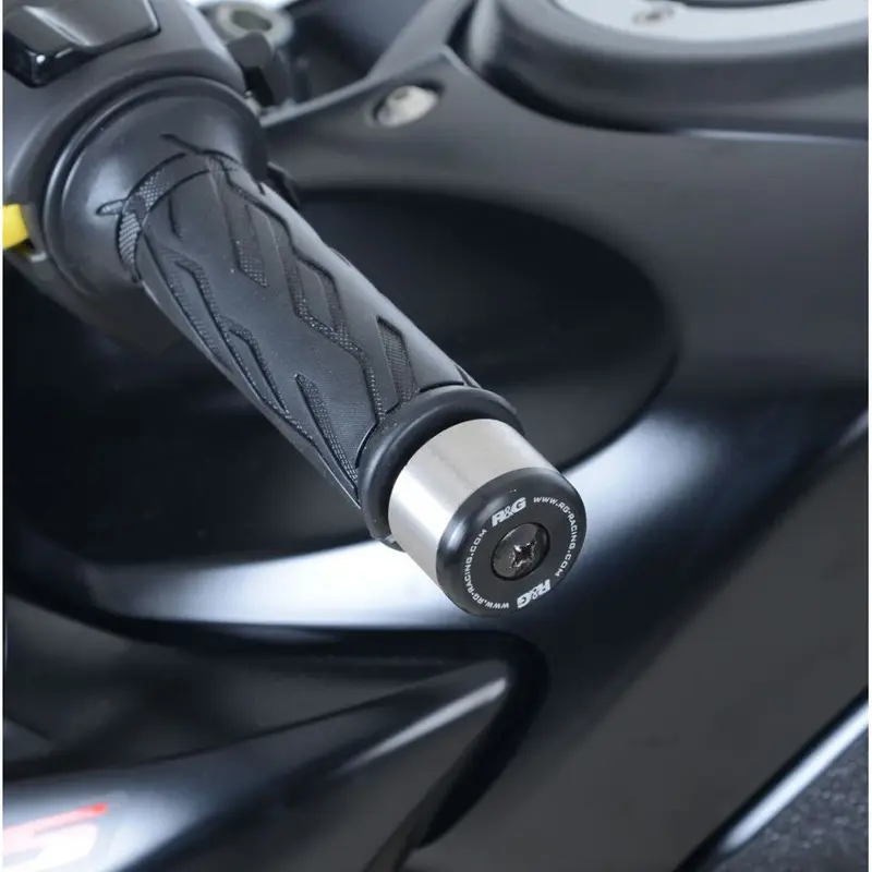 R&G Racing Black Bar End Sliders For 2017-2024 Suzuki GSX-S125 BE0115BK