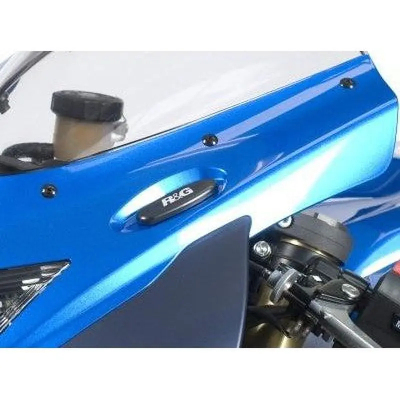 R&G Racing Black Mirror Delete Blanking Plates For 2011-2018 Suzuki GSXR600