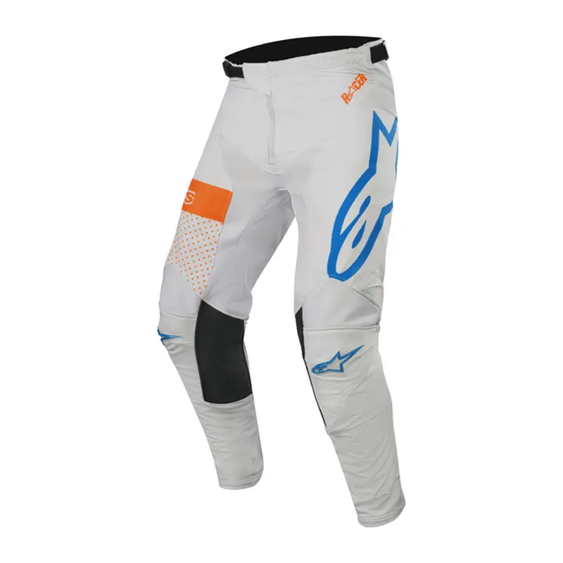 Alpinestar Racer tech Atomic Mx Pant Cool Grey Mid Blue Orange Fluro