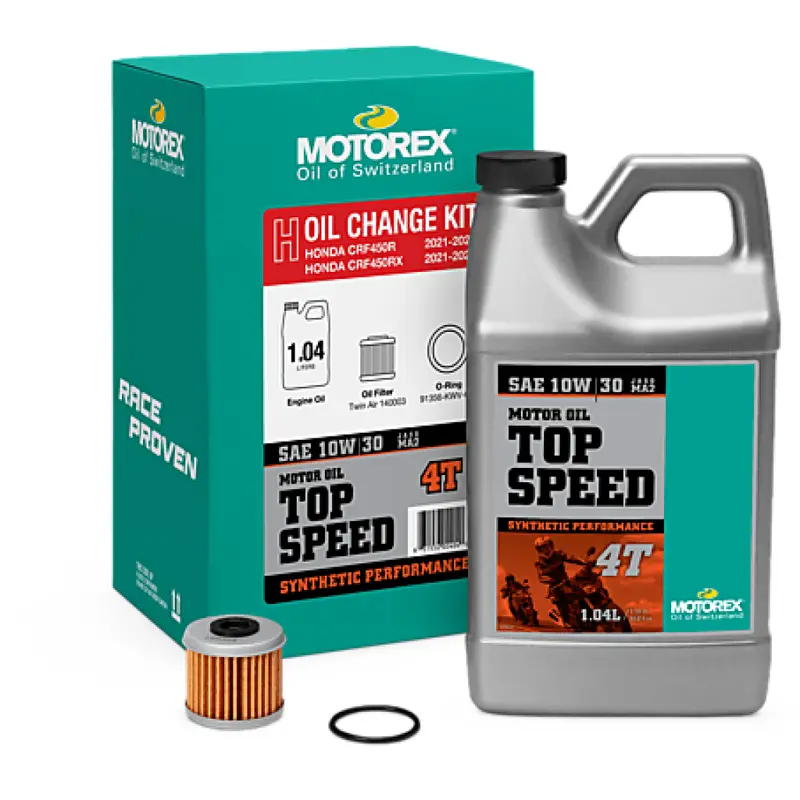 Motorex Top Speed Oil Change Kit Honda 1.04L 10W/30 | 311250