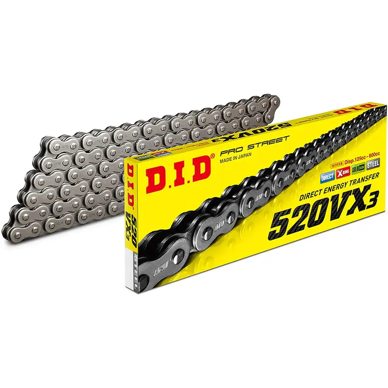 520VX3 x 104FB X'Ring solid bush chain w/ FJ clip link DID (520VX3104)