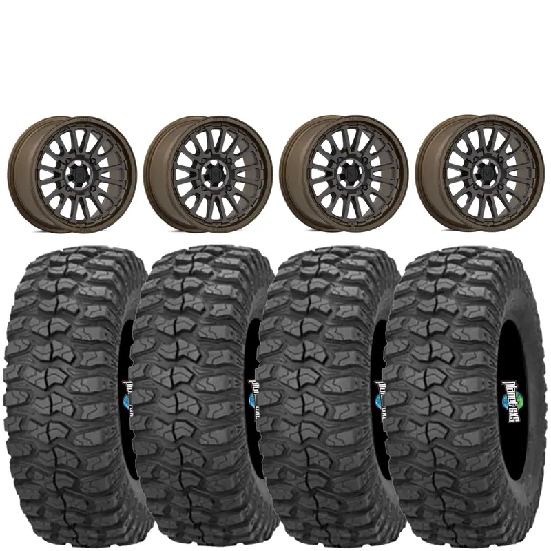 Valor V14 Root Beer 4/156 5+2 mounted on Sedona Rock a Billy Tires