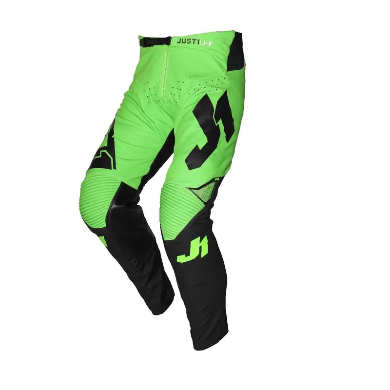JUST1 J-FLEX MX PANTS ARIA BLK/FLUO GRN 34