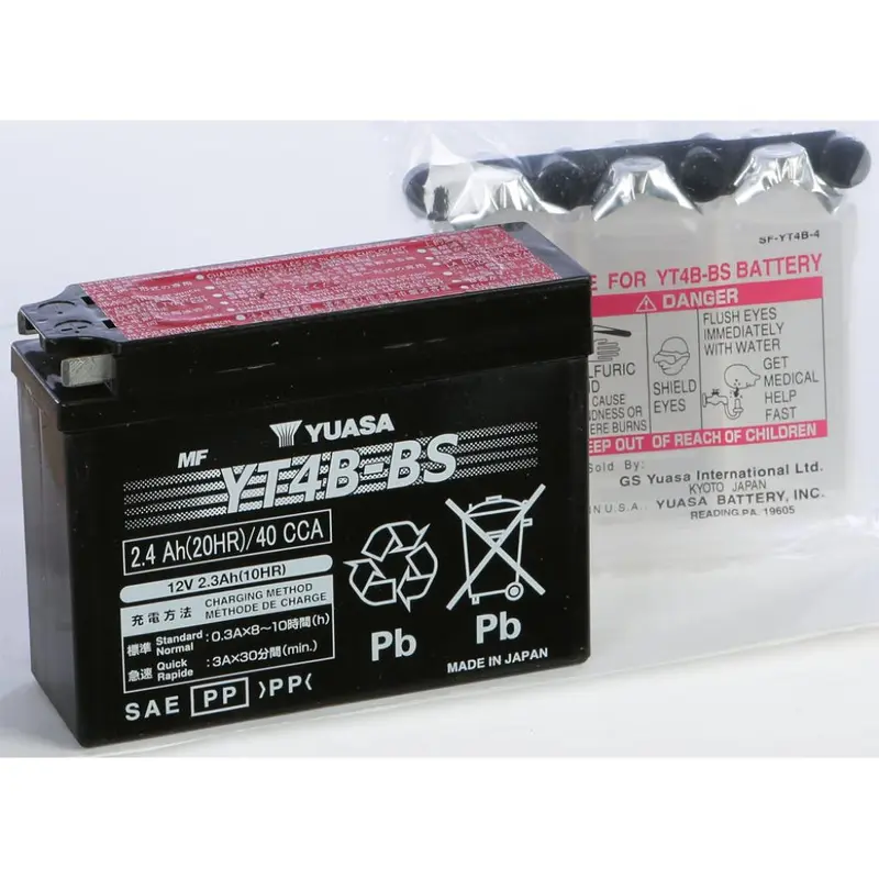 Yuasa Battery Yt4b Bs Maintenance Free