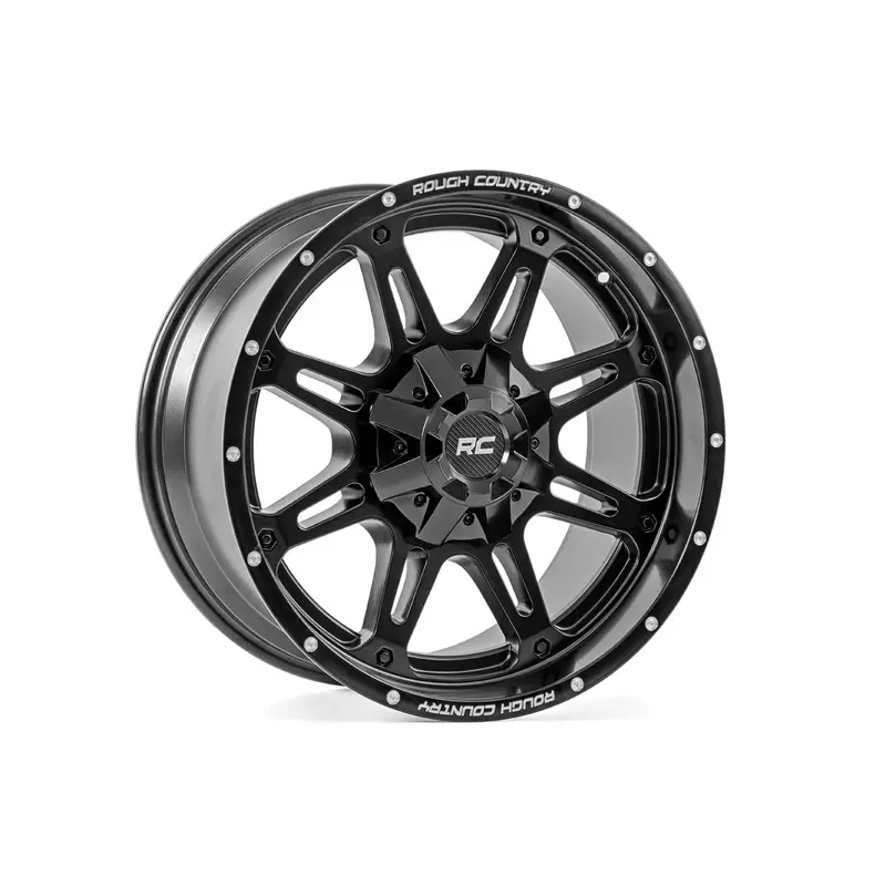 Rough Country 94 Series Wheel | One-Piece | Matte Black | 20x9 | 6x5.5/6x135 | 0mm | 94209012