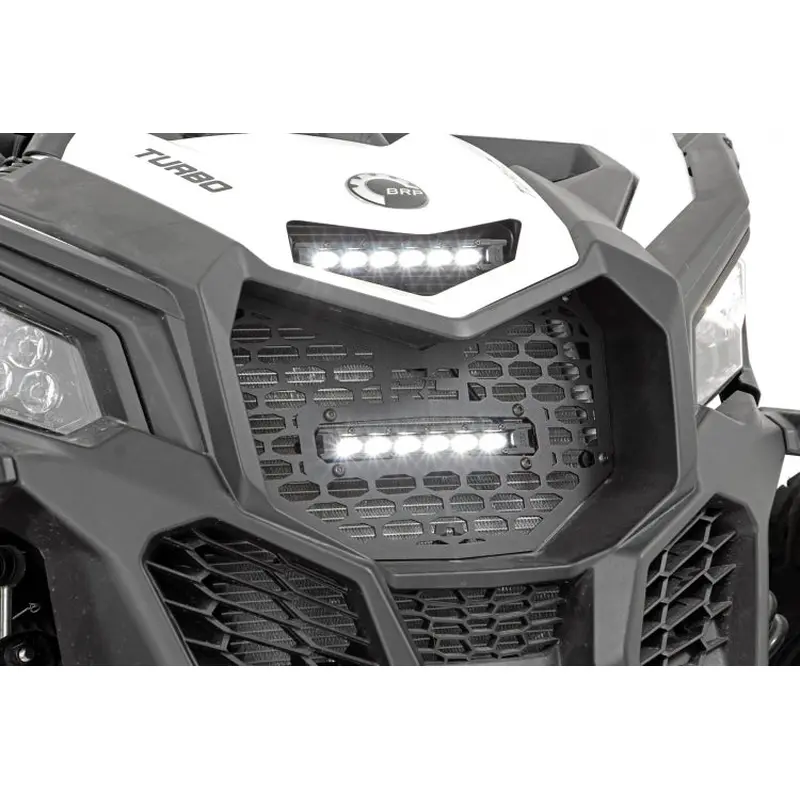 Rough Country LED LIGHT GRILLE MOUNT | 6" BLACK SLIMLINE | CAN-AM MAVERICK X3 (17-22)