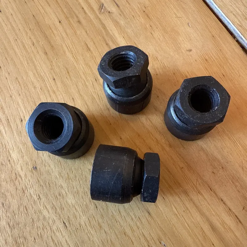 4 Toggle Pads Set 3/8 16 thread Black Oxide finish 3/4 Tall 3/4 Pad Diameter