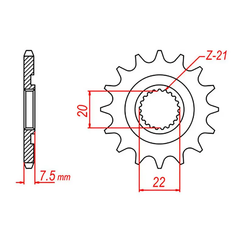 MTX 1323 Steel Front Sprocket #520 (10-KSR)