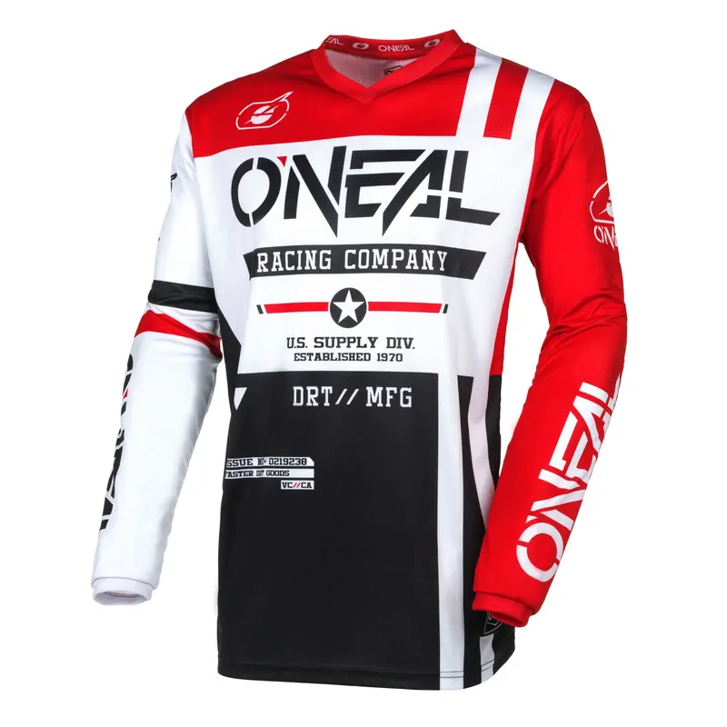 Motocross Jersey 242 O'Neal Element Warhawk Black / White Motocross Jersey