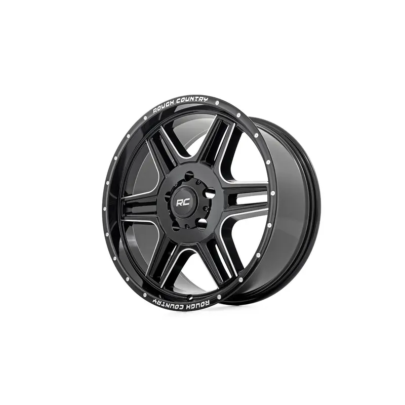 Rough Country 92 Series Wheel | Machined One-Piece | Gloss Black | 20x9 | 6x5.5 | +0mm | 92200912
