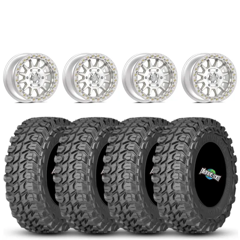Valor V09 Beadlock 15x7 Machined 5+2 4/156 on Gladiator X Comp 10 Ply 35x10-15