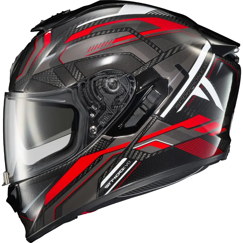 Exo St1400 Evo Carbon Helmet Hex Gloss Red Xl