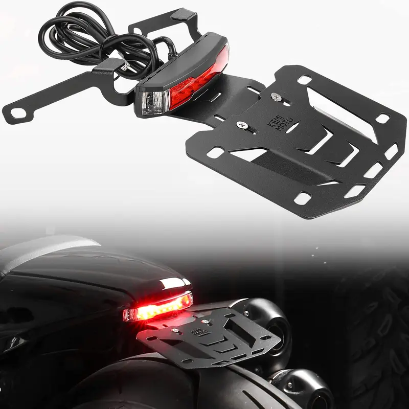Motorcycle License Plate Bracket with LED Signal Light
