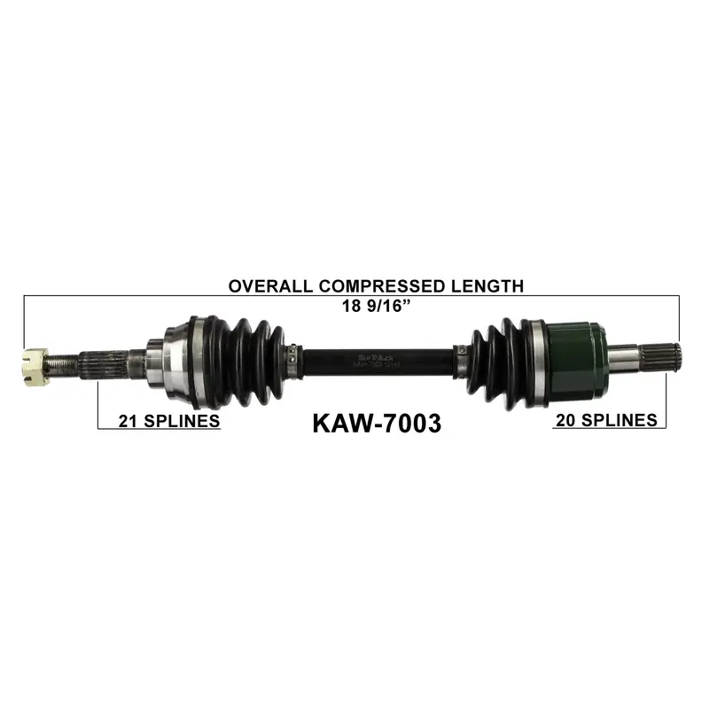 1997-2002  Kawasaki KVF400 Prairie CV axle shaft Front right left  TrakMotive KAW-7003