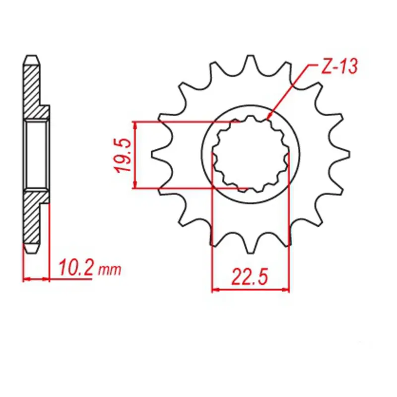 MTX 432 Hornet Lightweight Steel Front Sprocket #520 (10B-143)