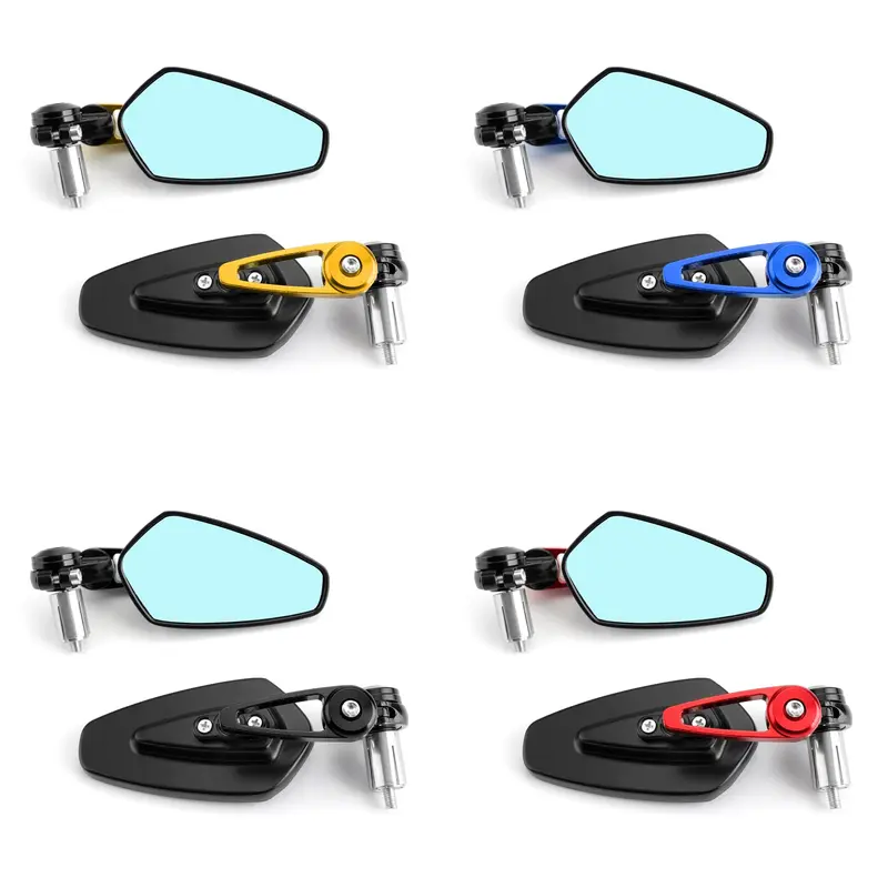 1 Pair 22mm 7/8" Motorcycle Rear View Handle Bar End Side Rearview Mirrors