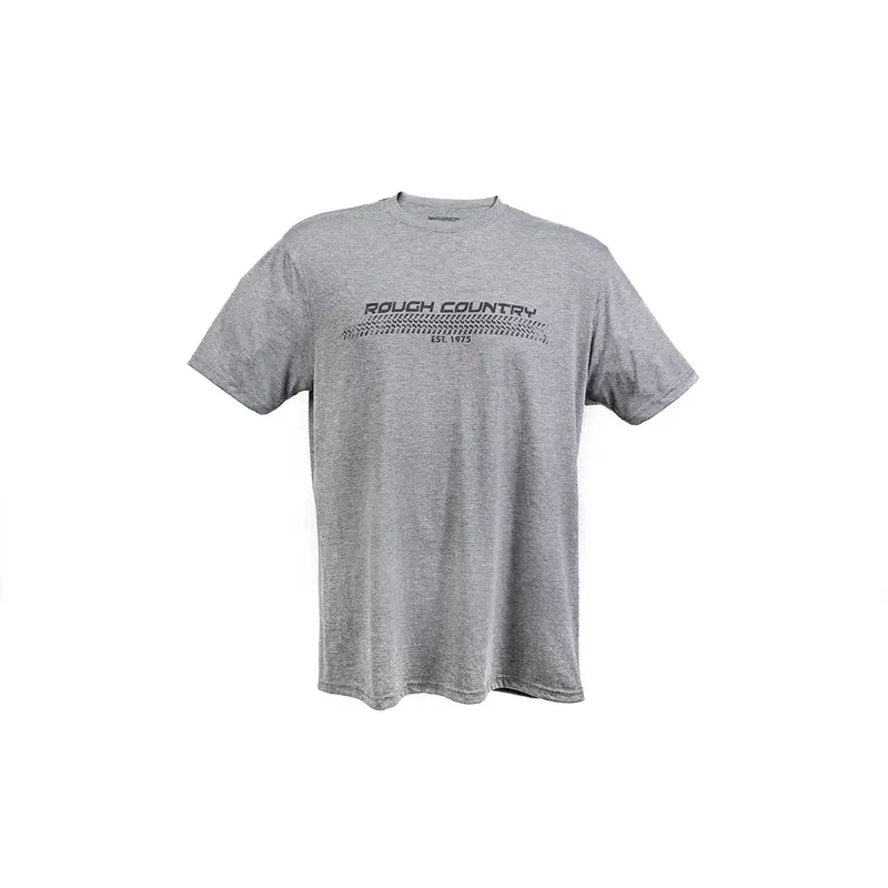 Rough Country | Rough Country T-Shirt | Horizontal Tread | Grey | XL | 84077XL