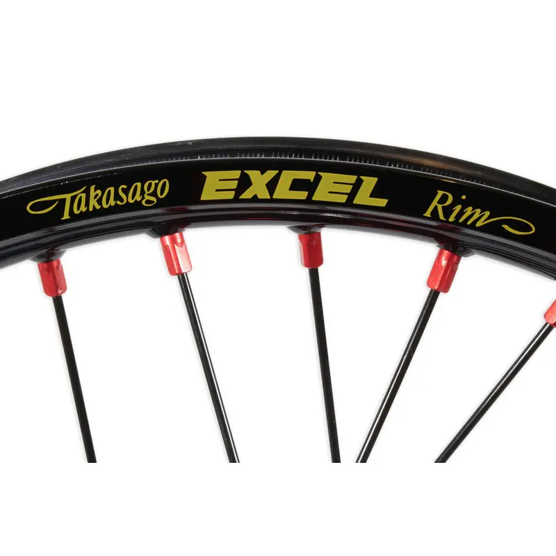 Beta Racing Kite 21" Front Wheel, Red Hubs, Red Nipples, Black Spokes, Black Rim