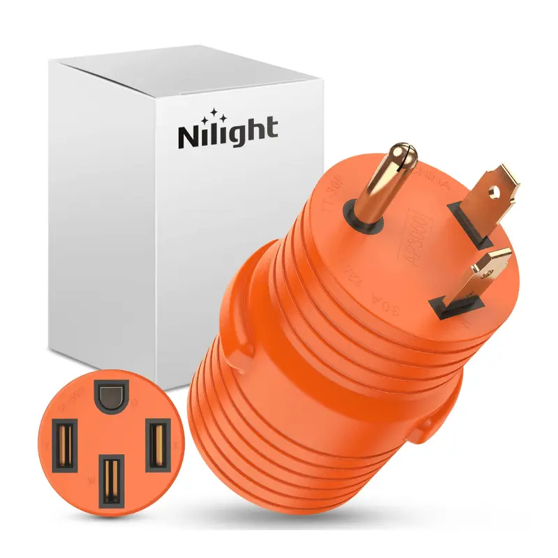 30Amp Male to 50Amp Female RV Power Adapter 3Prong