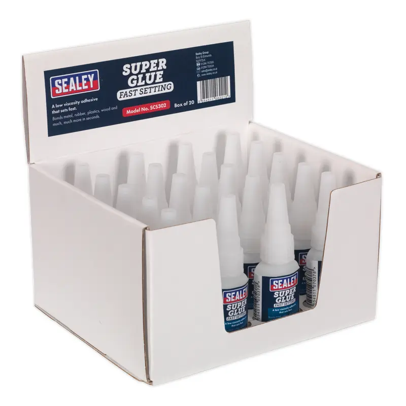 Super Glue Fast Setting 20g Pack of 20 - SCS302