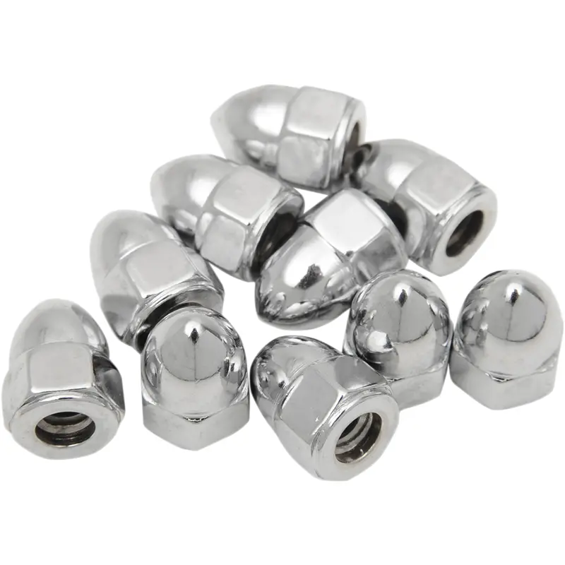 DRAG SPECIALTIES Nut - Acorn - Chrome - 10-32 MPB102