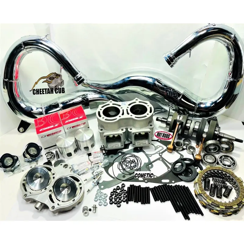 Banshee 421 Cub Rebuild Kit Pipes Complete 4mm Big Bore Stroker SLP Exhaust 68mm