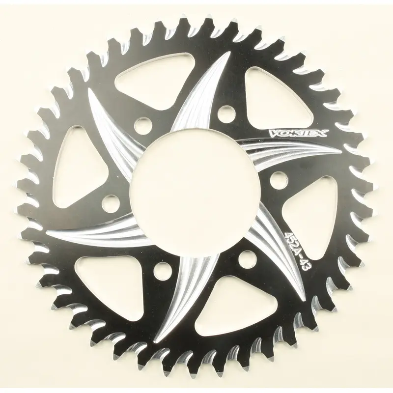 VORTEX CAT5 REAR ALUMINUM SPROCKET BLACK 43T 452AZK-43