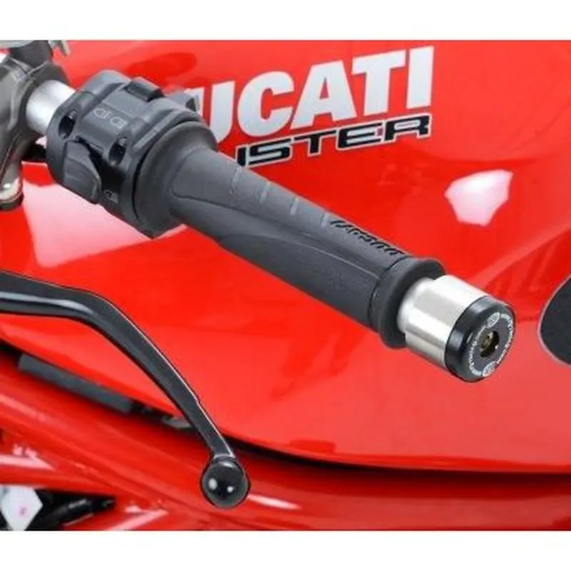 R&G Racing Black Bar End Sliders For 2016-2018 Aprilia Dorsoduro 750 ABS