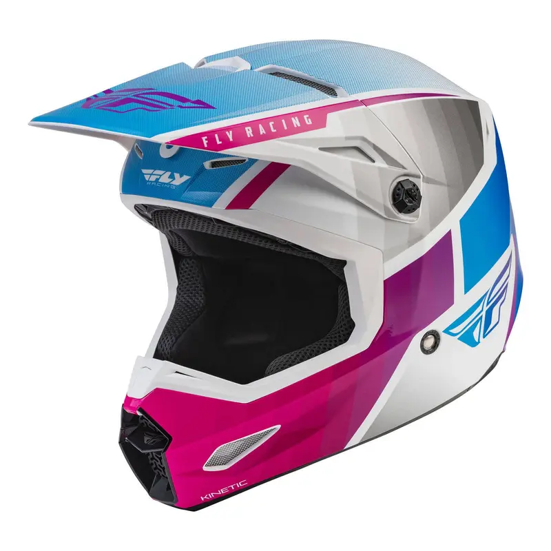 Fly Racing Kinetic Drift Helmet - Pink / White / Blue