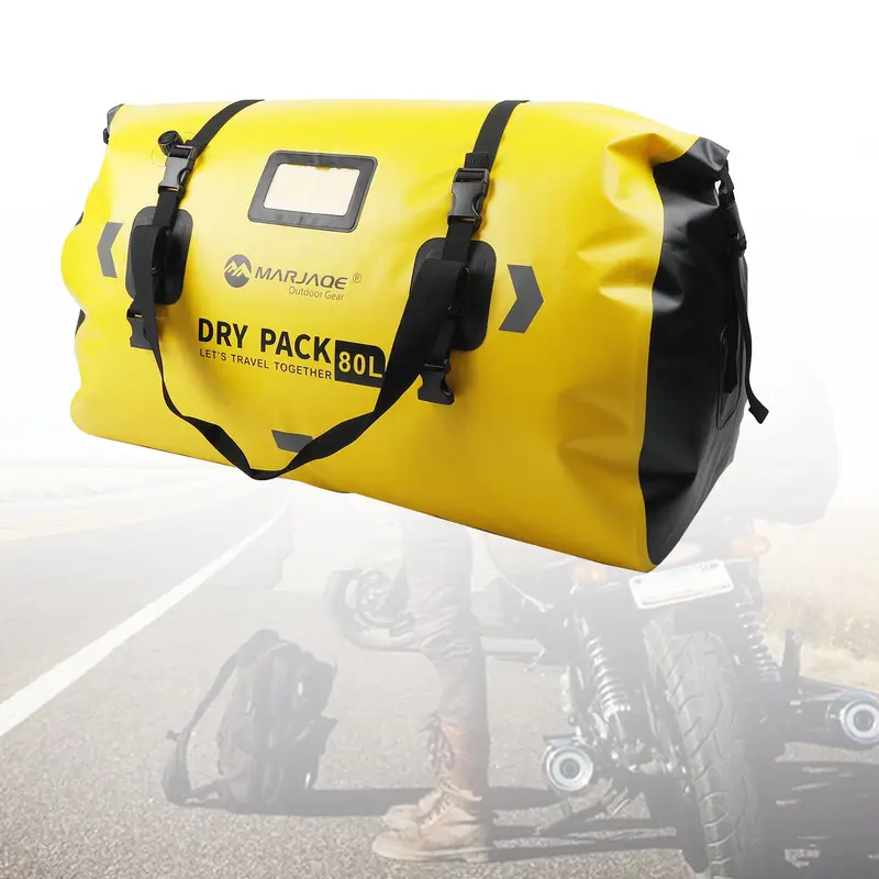 Motorcycle Universal Saddlebag Side Storage Tail Bag Pu Luggage 80L