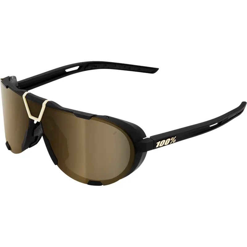 100% Westcraft Sunglasses - Soft Tact Black - Soft Gold Mirror 61046-258-01