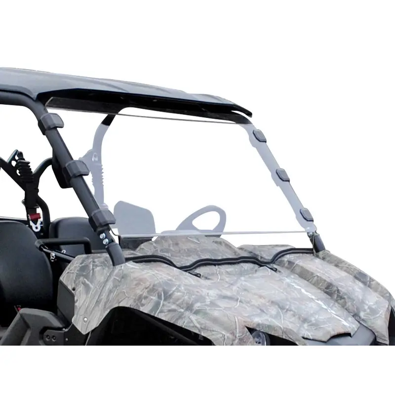 SuperATV Heavy Duty Scratch Resistant Full Windshield for Yamaha Viking / VI