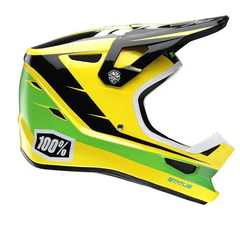 100% STATUS DH/BMX HELMET D-DAY YELLOW LGE